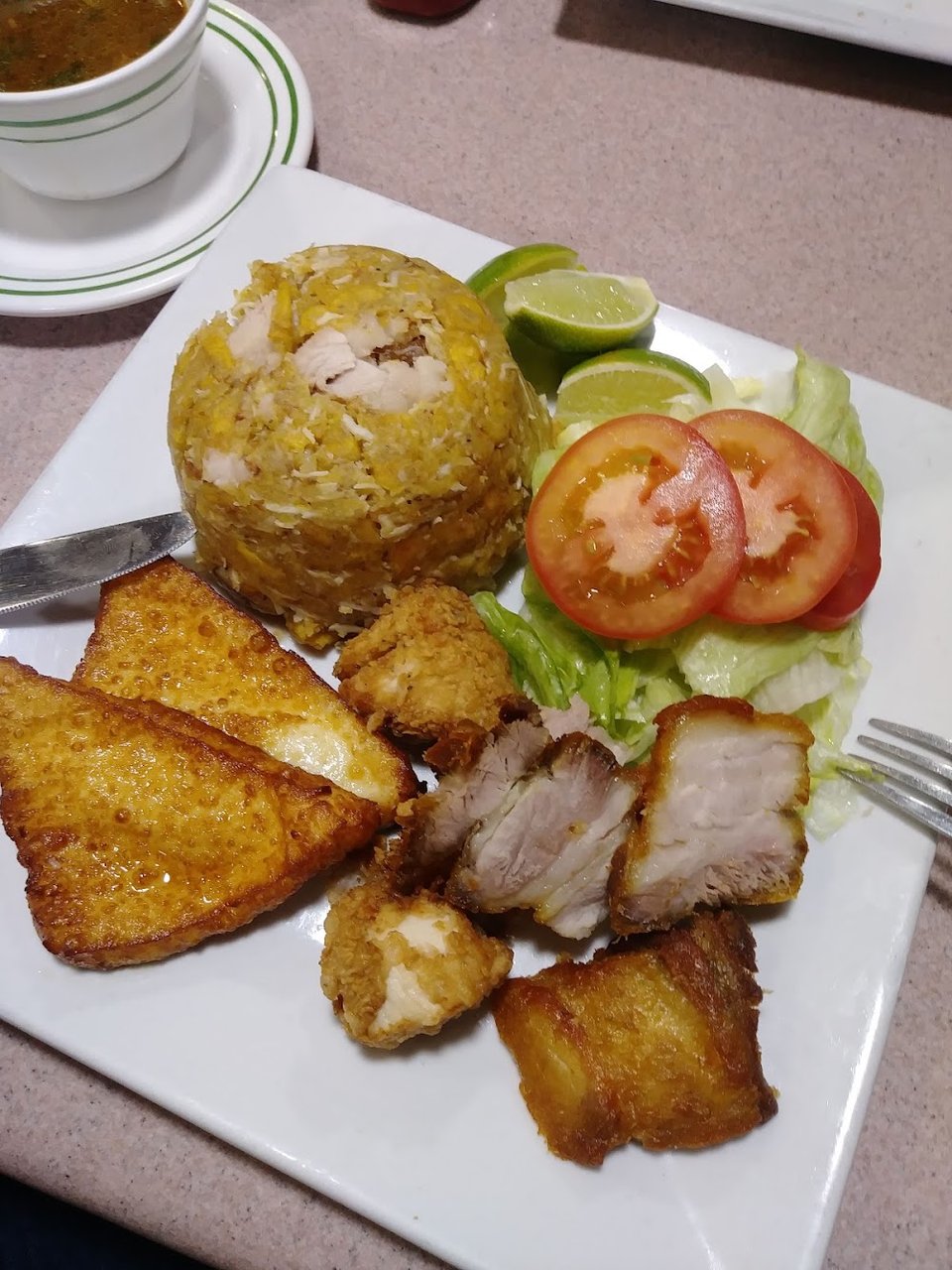 Mofongo with Fried Pork